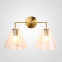 Бра RH Utilitaire Funnel Shade Double Sconce Brass