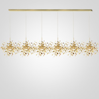 Люстра Tezani Argent Suspension Linear Gold 6L 210