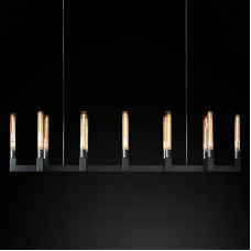 Люстра RH CANELLE Linear Chandelier 12 Modern Black