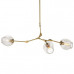 Люстра Сrumpled Glass Bubble Chandelier Gold 3 плафона