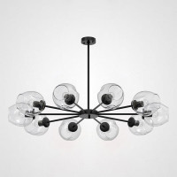 Люстра на штанге MARINE B 10 Black/Transparent