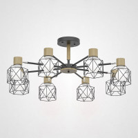 Потолочная люстра CORF B3 Black 8 lamps