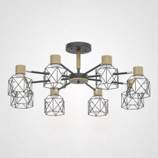 Потолочная люстра CORF B3 Black 8 lamps