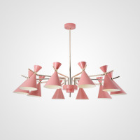 Люстра на штанге FRANKA D120 10 lamps Pink