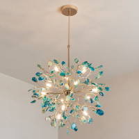 Люстра на штанге AGATE 8 Blue 12