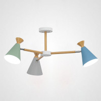 Люстра на штанге OLA D60,5 Green, Gray, White