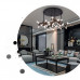 Потолочная люстра SANTANA CH D110 Dark brown