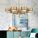 Подвесная люстра Hans-Agne Jakobsson Large Brass Chandelier for Markaryd in Sweden L6
