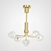 Люстра на штанге ICE 5 lamps Gold
