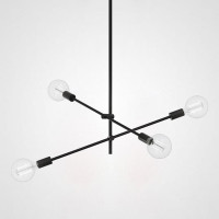 Люстра LF Studio Cliff Pendant 4 Black