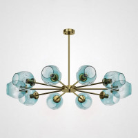 Люстра на штанге MARINE B 12 lamps Gold/Blue
