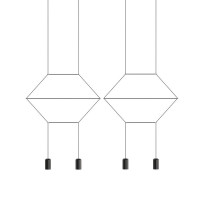 Подвесной светильник Via Wireflow polyhedral 4 Lineal Pendant Light