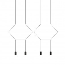 Подвесной светильник Via Wireflow polyhedral 4 Lineal Pendant Light