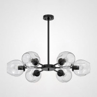 Люстра на штанге MARINE B 6 Black/Transparent