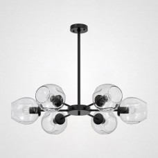 Люстра на штанге MARINE B 6 Black/Transparent