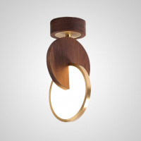 Потолочный светильник GLATT WOOD CH Dark brown