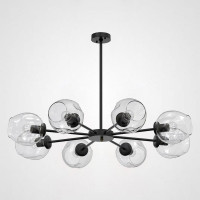 Люстра на штанге MARINE B 8 Black/Transparent