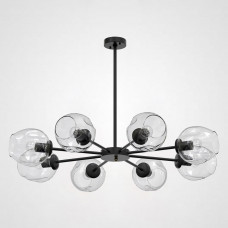 Люстра на штанге MARINE B 8 Black/Transparent