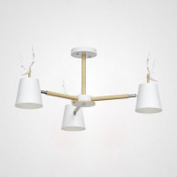 Потолочная люстра с рожками DEER B3 White