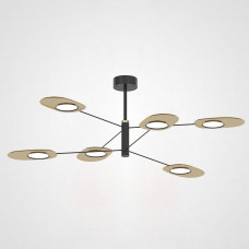Люстра на штанге INGEL D90 6 lamps Black/Gold