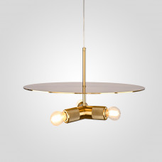 Люстра RH Utilitaire Disk Triple Pendant Brass