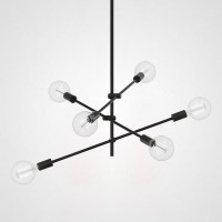 Люстра LF Studio Cliff Pendant 6 Black