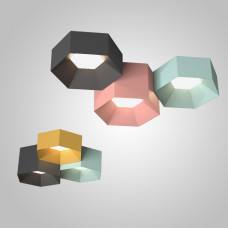 Потолочный светильник HEXAGON A H13 Light green