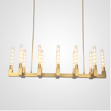 Люстра CANELLE Linear Chandelier 12 Modern Brass