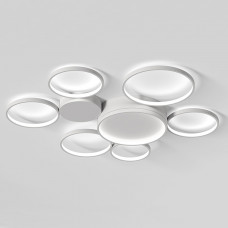 Потолочная люстра в виде колец TWINE 7 rings White