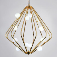 Люстра Cage with white balls Chandelier