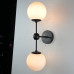 Бра Modo 2 Globes Black and white glass