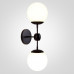 Бра Modo 2 Globes Black and white glass
