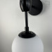 Бра Modo 2 Globes Black and white glass