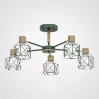 Потолочная люстра CORF B3 Green 5 lamps