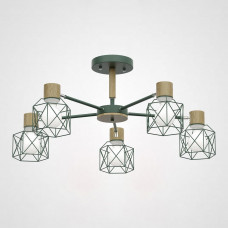 Потолочная люстра CORF B3 Green 5 lamps