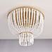 Люстра JACQUELINE CLEAR FLUSH-MOUNT brass