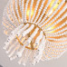 Люстра JACQUELINE CLEAR FLUSH-MOUNT brass
