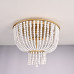 Люстра JACQUELINE CLEAR FLUSH-MOUNT brass