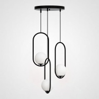 Подвесной светильник HOOP-TRIO Черный, Эллипс S, Диск