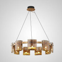 Подвесная люстра JANICE D80 Brass Amber