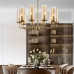 Люстра Agne Brass & Blue Glass Tube Chandelier in 1970 6 Коричневый