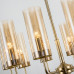 Люстра Agne Brass & Blue Glass Tube Chandelier in 1970 6 Коричневый