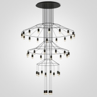 Люстра Vibia Wireflow Chandelier 0378 LED Suspension 42 lamp