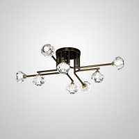 Потолочная люстра RH CH L8 Brass Black