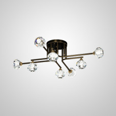 Потолочная люстра RH CH L8 Brass Black