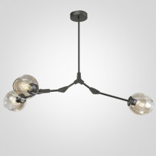 Люстра Сrumpled Glass Bubble Chandelier Gray 3 плафона